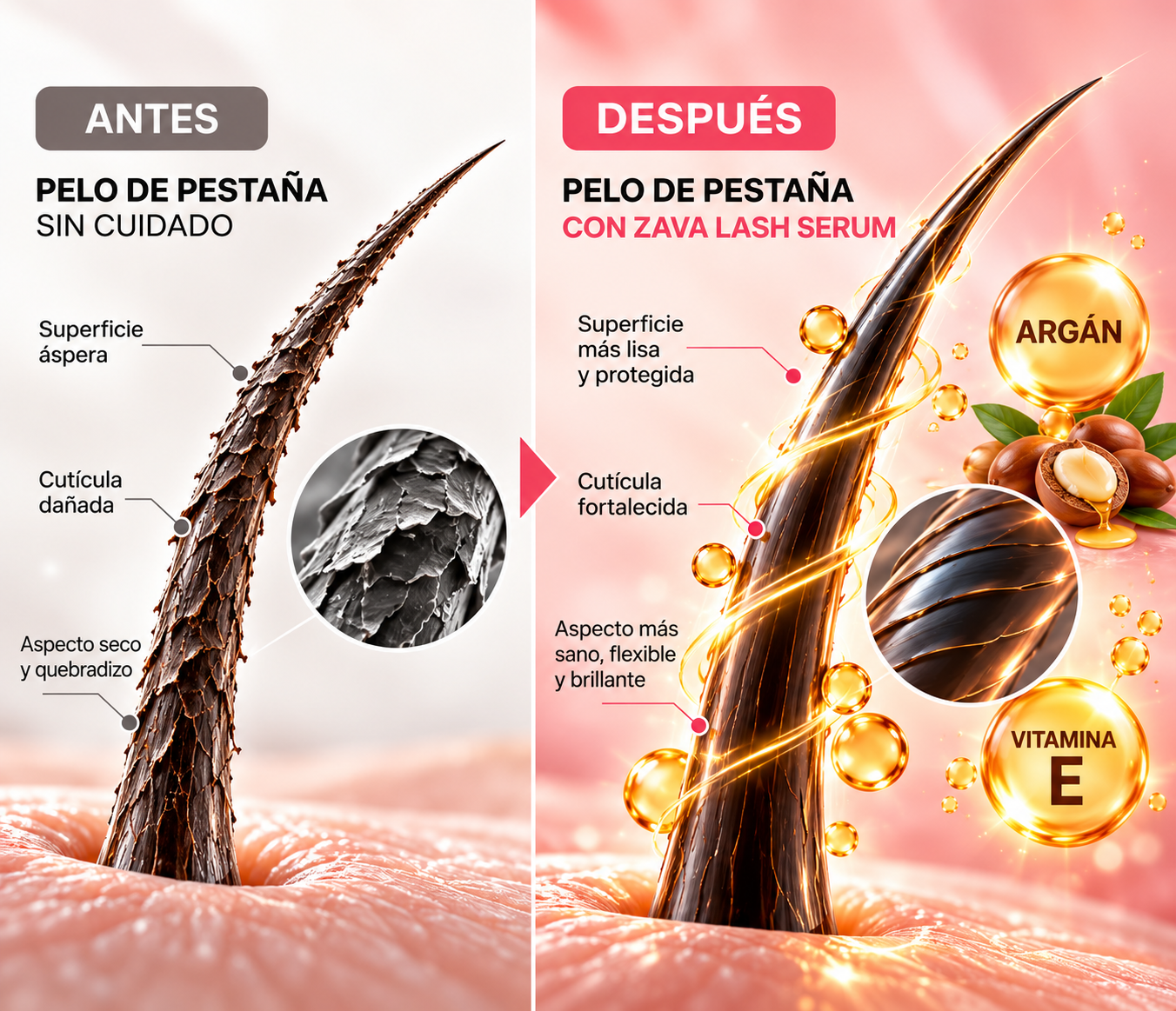 PESTAÑAS MÁS LARGAS, DENSAS Y FUERTES